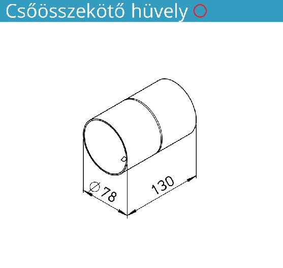 Helios FRS-VM 75 tip. csatlakozó hüvely FlexPipe 75 csövekhez