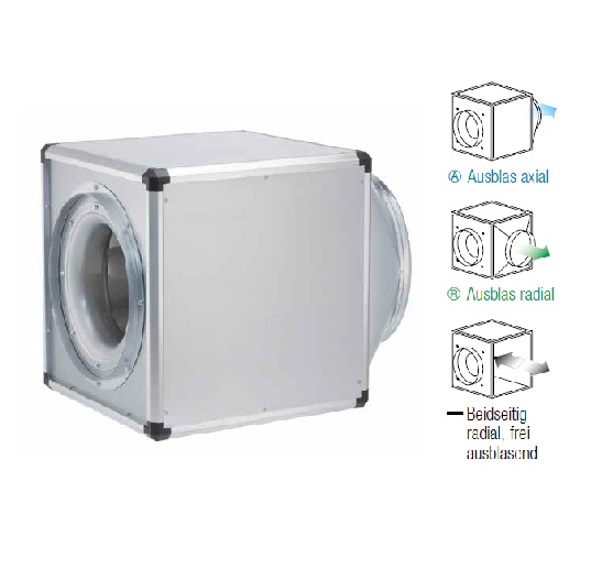 Helios GBW 250/4 tip. Gigabox radiálventilátor